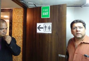 1 False Fire Exit sign no 2 -- Golden Chariot