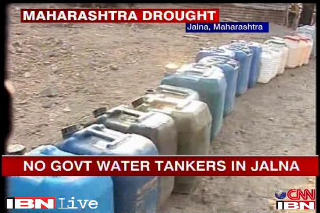 screenshot of report from Jalna saying no government tankers were providing water
