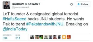 Poisonous propaganda of the online right-wing machinery 20 JNUHafiz