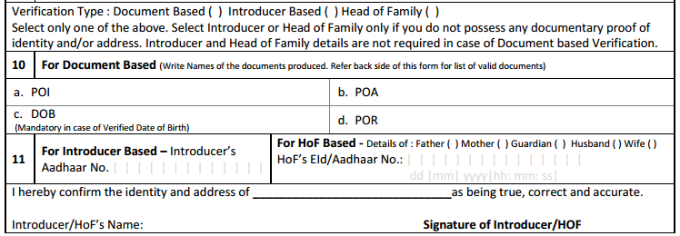 aadhaar enrollment form