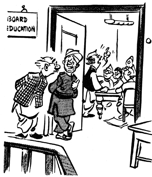 "Board Education" Cartoon by R K Laxman