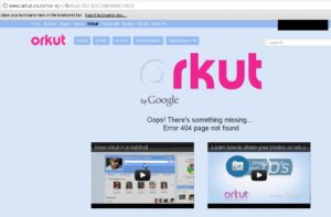 Page Not Found - Orkut - content unknown