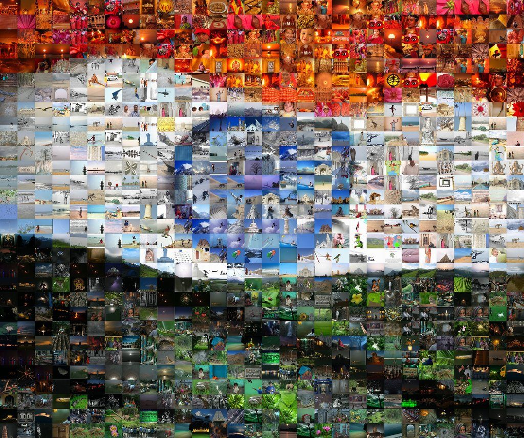 Indian flag photographic collage