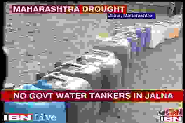 screenshot of report from Jalna saying no government tankers were providing water