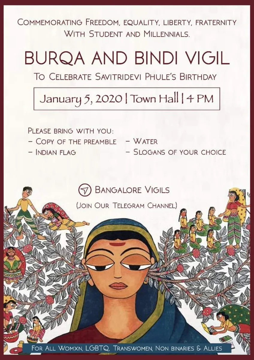 Burqa & Bindi Vigil #Bangalore 1 Burqa & Bindi Vigil #Bangalore 1