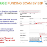 Illegal soliciting of funds by BJP
