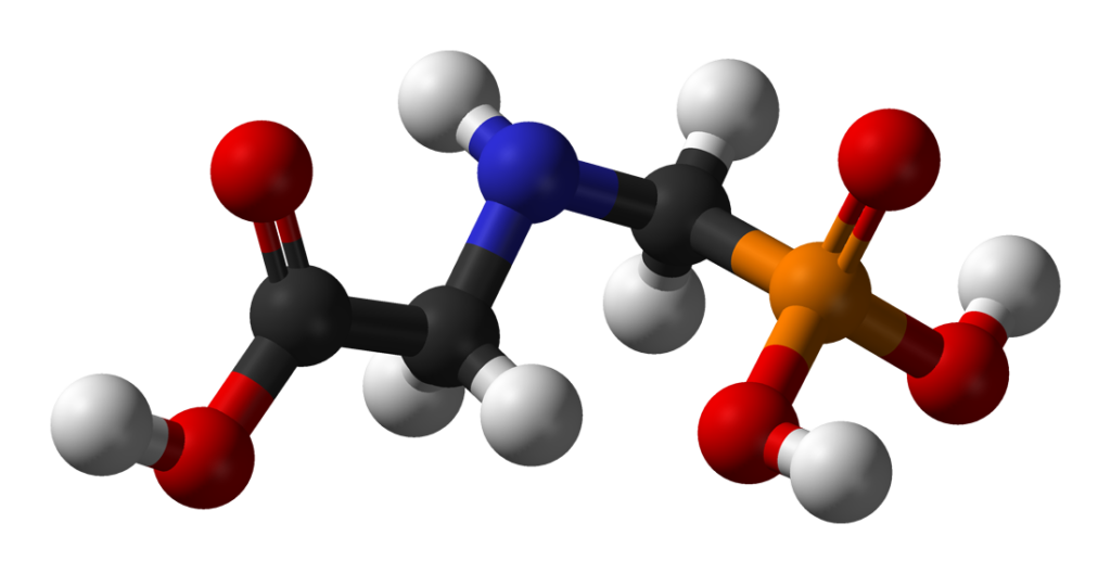 Glyphosate structure 3D balls