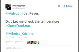 Philosopher on Twitter   @Vidyut   I get Fever