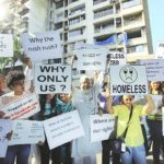 protesters from campa cola building facing demolition