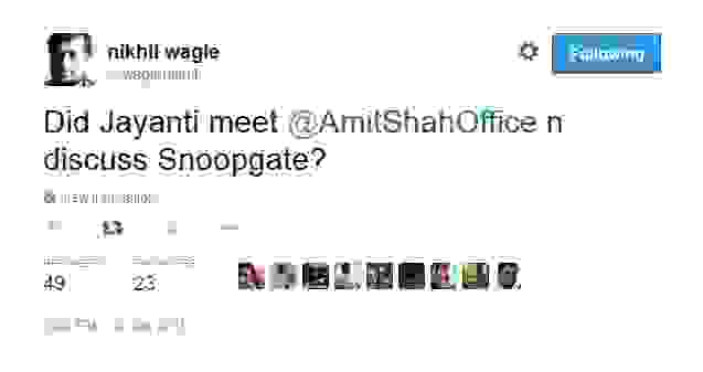 Nikhil Wagle on Jayanthi Natarajan meeting Amit Shah