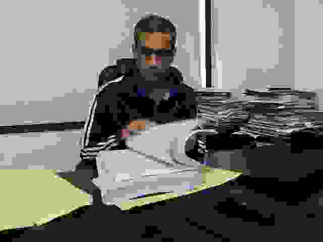 Advocate Mehmood Pracha at his Defence Colony office.