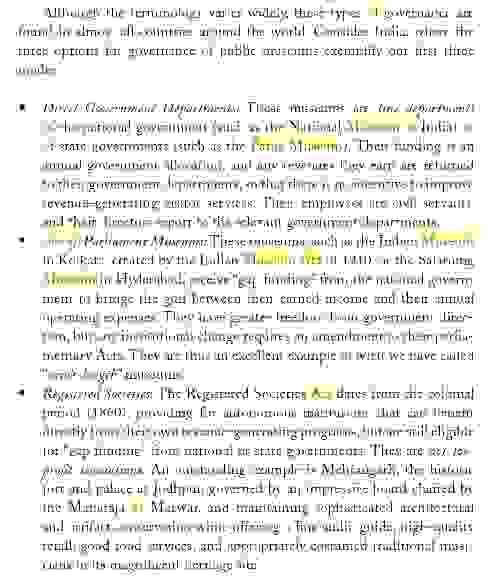 Differnet kinds of organizations of museums
