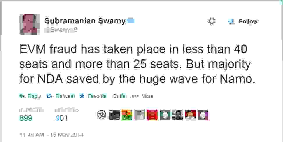 Subramanian Swamy EVM fraud