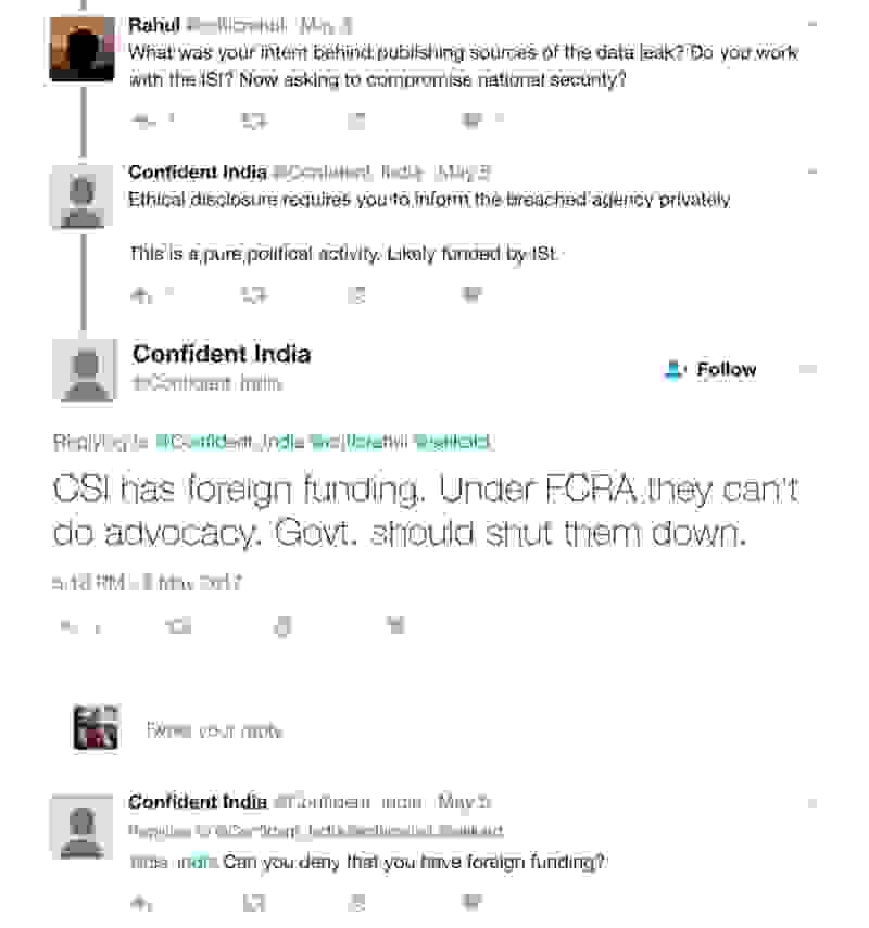 Allegations of foreign intelligence affiliations