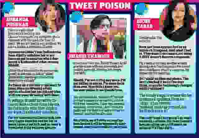 tweets by late sunanda tharoor, shashi tharoor and meher tarar