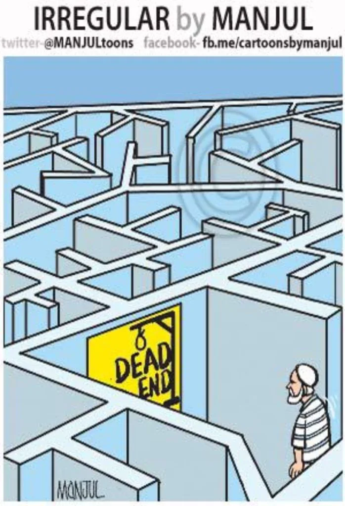 Dead end for Yakub Memon. Cartoon by @MANJULtoons